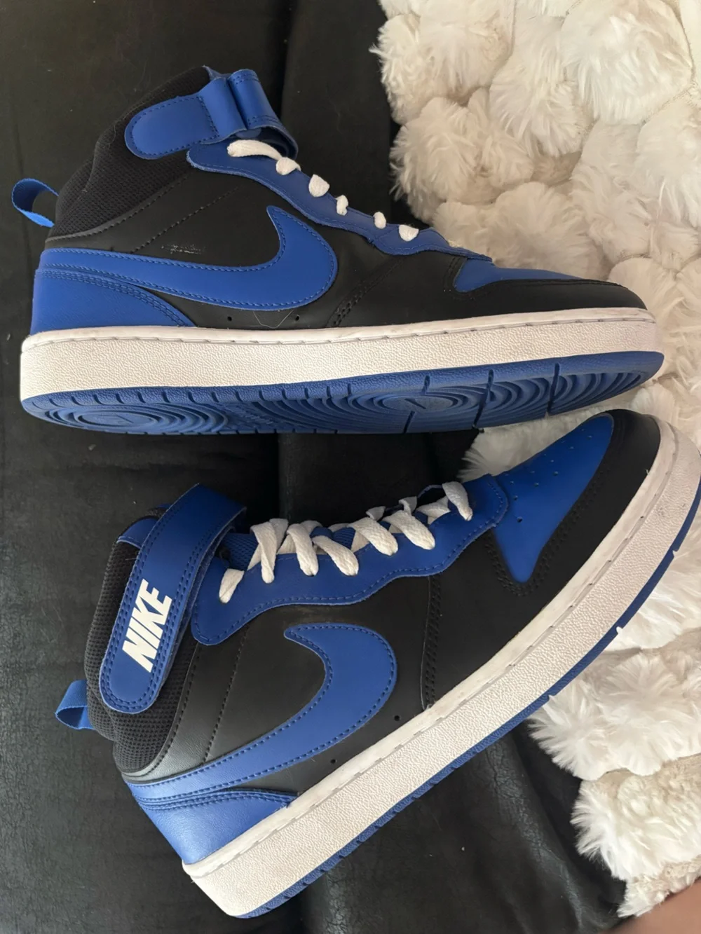 Nike Kids Mid-Top Sneakers in Black and Blue